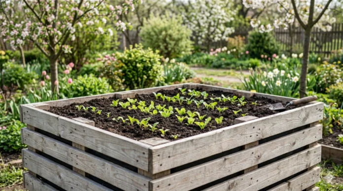 podniesione grządki z palet